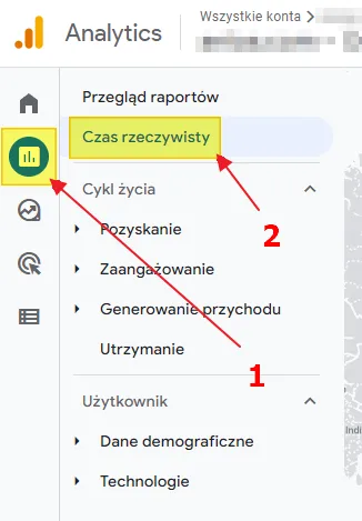 Screenshot 14: excluding internal traffic in GA4, Realtime report