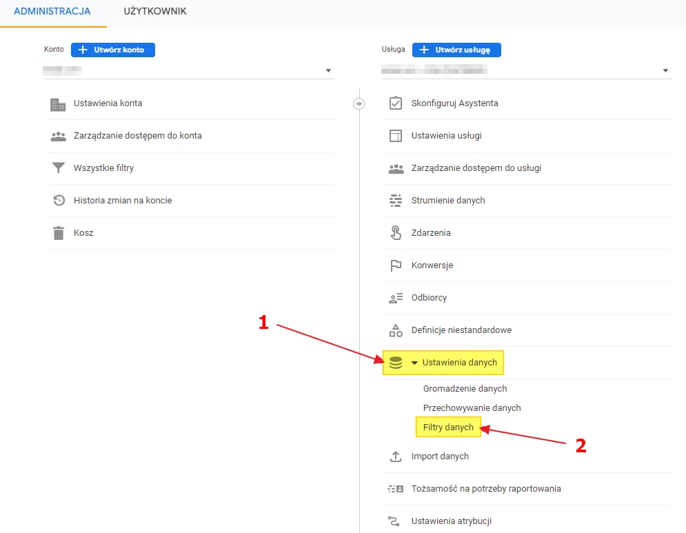 Screenshot 21: excluding internal traffic in GA4, Data Filters